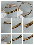 [⭐DORISW] PANTHERE FULL DIAMOND OPEN BRACELET