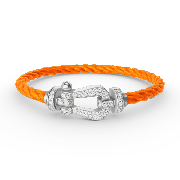 [⭐DORISW] FORCE GROSSES HUFEISEN VOLLDIAMANT-ARMBAND SILBER