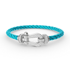 [⭐DORISW] FORCE LARGE HORSESHOE FULL DIAMOND BRACELET SILVER