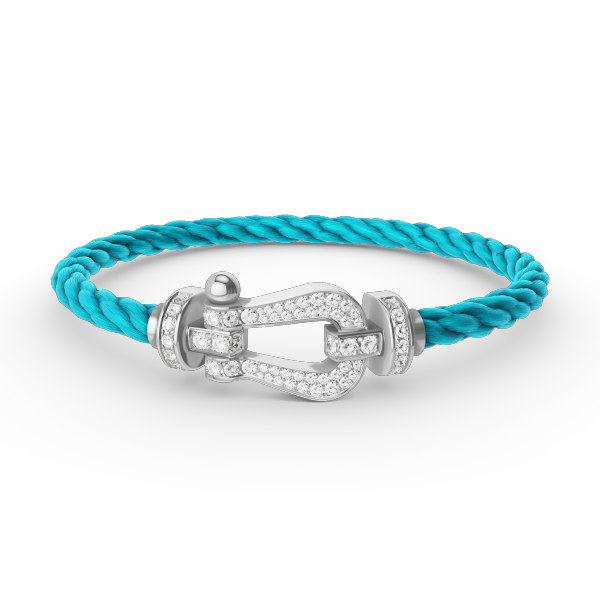 [⭐DORISW] FORCE GROSSES HUFEISEN VOLLDIAMANT-ARMBAND SILBER