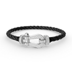 [⭐DORISW] FORCE LARGE HORSESHOE FULL DIAMOND BRACELET SILVER
