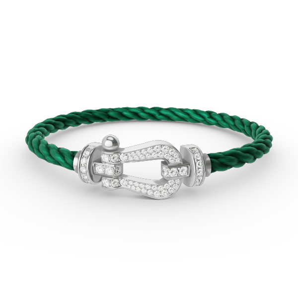 [⭐DORISW] FORCE LARGE HORSESHOE FULL DIAMOND BRACELET SILVER