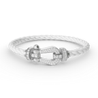 [⭐DORISW] FORCE LARGE HORSESHOE FULL DIAMOND BRACELET SILVER