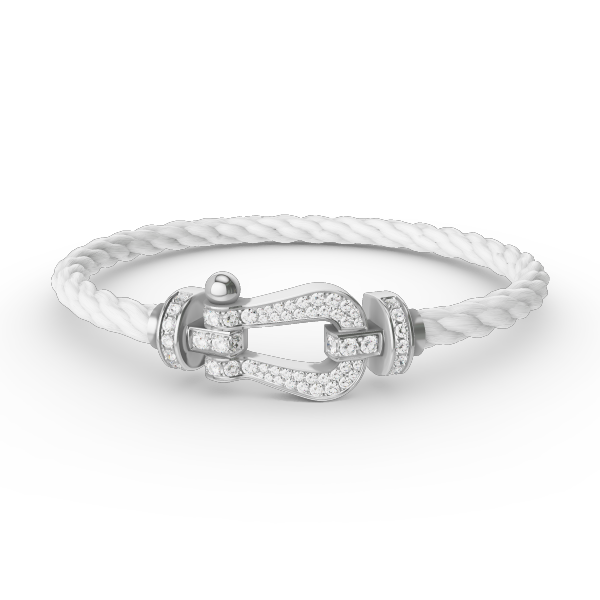 [⭐DORISW] FORCE LARGE HORSESHOE FULL DIAMOND BRACELET SILVER