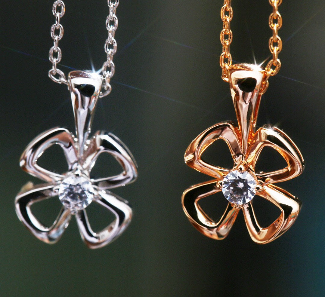 [⭐DORISW]FIOREVER HALSKETTE MIT DIAMANT-MITTELSTEIN