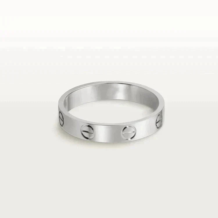 [⭐DORISW] LOVEリング 4MM 1ダイヤモンド シルバー