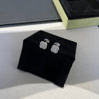 [⭐DORISW] クローバー ミニ ダイヤモンド スタッドピアス