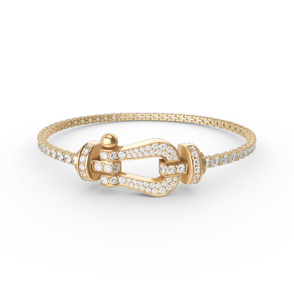 [⭐DORISW] FORCE GROSSES HUFEISEN FULL DIAMOND TENNISARMBAND
